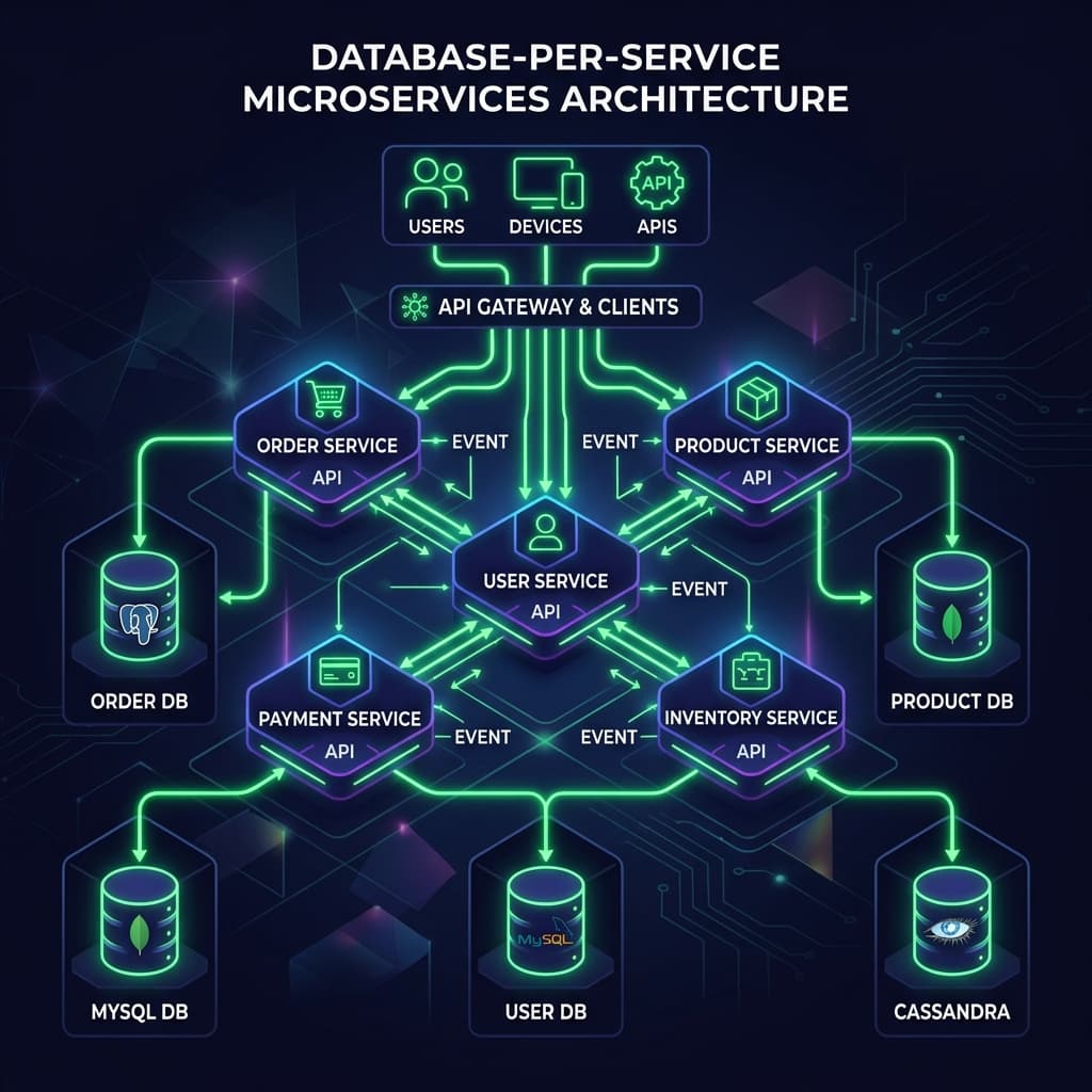 Database-per-Service: Designing Resilient Microservices Databases Cover