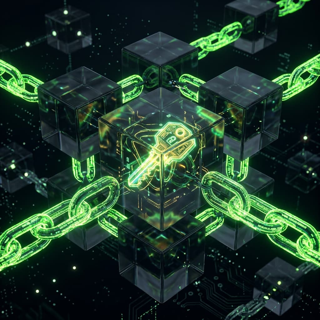 Blockchain & Cryptography Illustration
